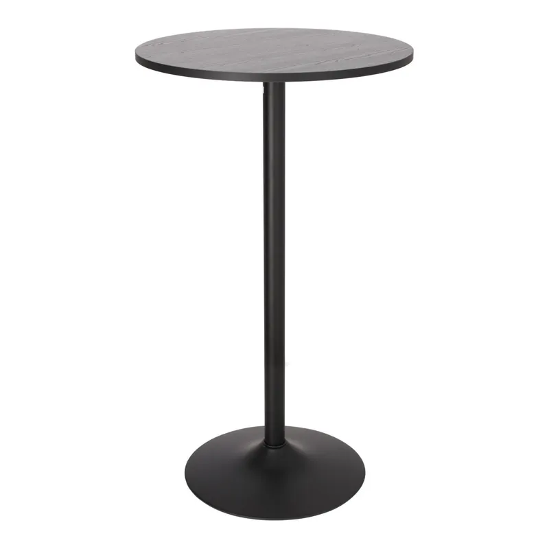 Stół Barowy MEBLIVA Hvar Drewniano-Metalowy 60 cm - Czarny