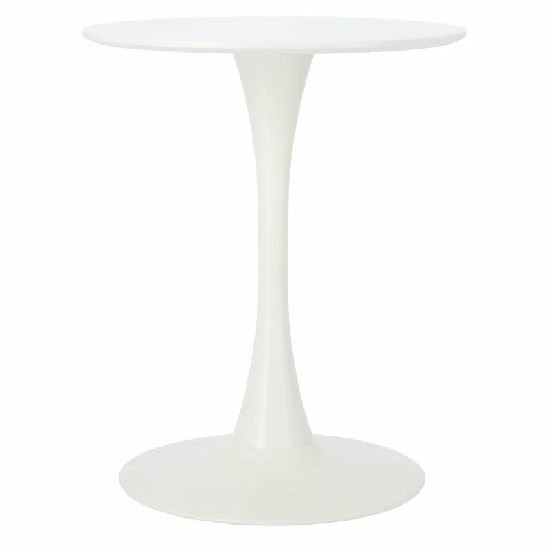 Stół Okrągły MEBLIVA Skinny White, MDF, 60 cm - Biały