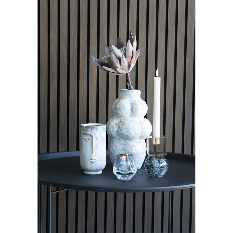 Wazon Ceramiczny MEBLIVA Twarz 17cm - Niebieski