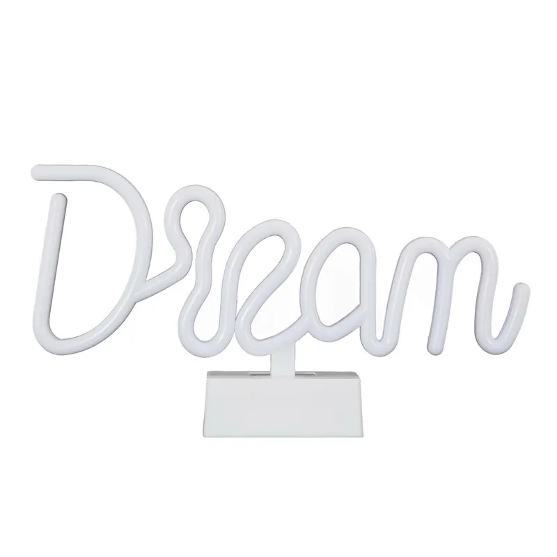 Lampa LED Nocna MEBLIVA Dream Z Efektem Neonu, Nowoczesna - Biała