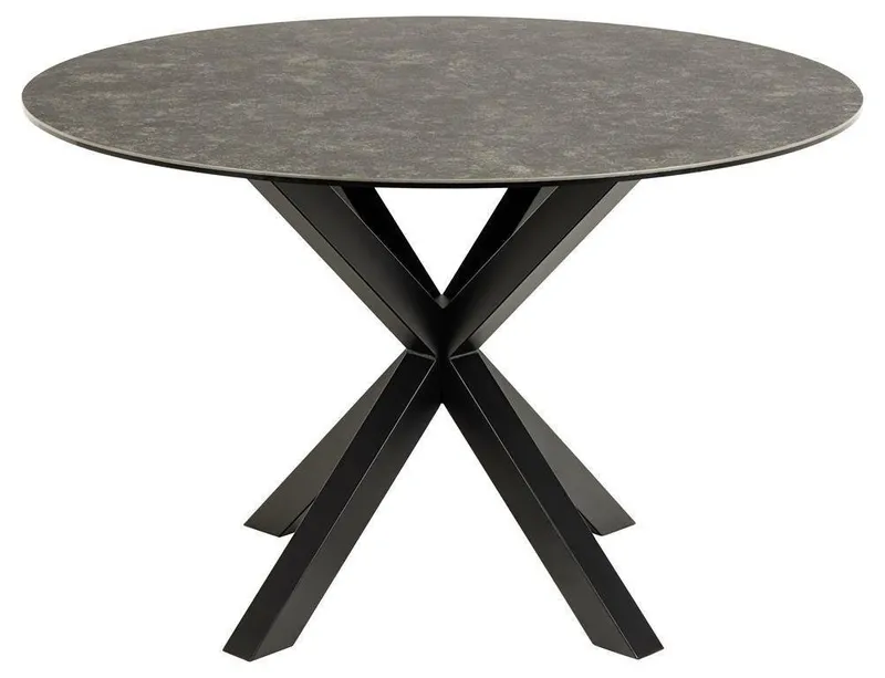 Stół Okrągły MEBLIVA Heaven Marmurowy 120 cm - Czarny