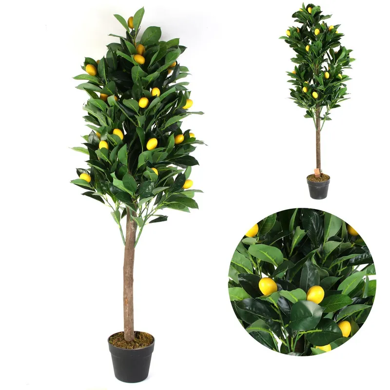 Sztuczne Drzewo Cytrynowe MEBLIVA 120 cm - Zielone