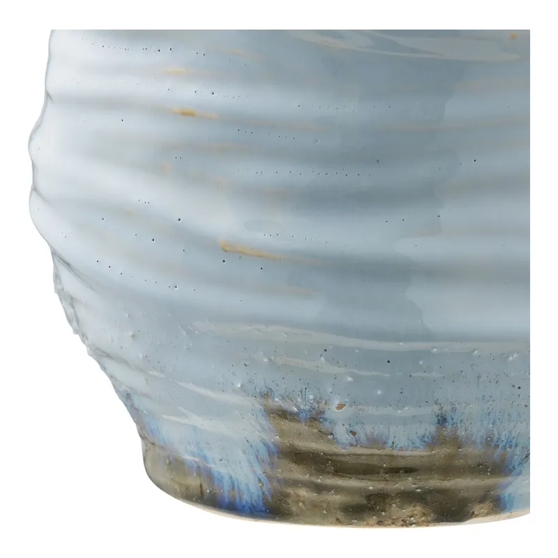 Wazon MEBLIVA Toran Ceramiczny, Nowoczesny Design - Jasnoniebieski