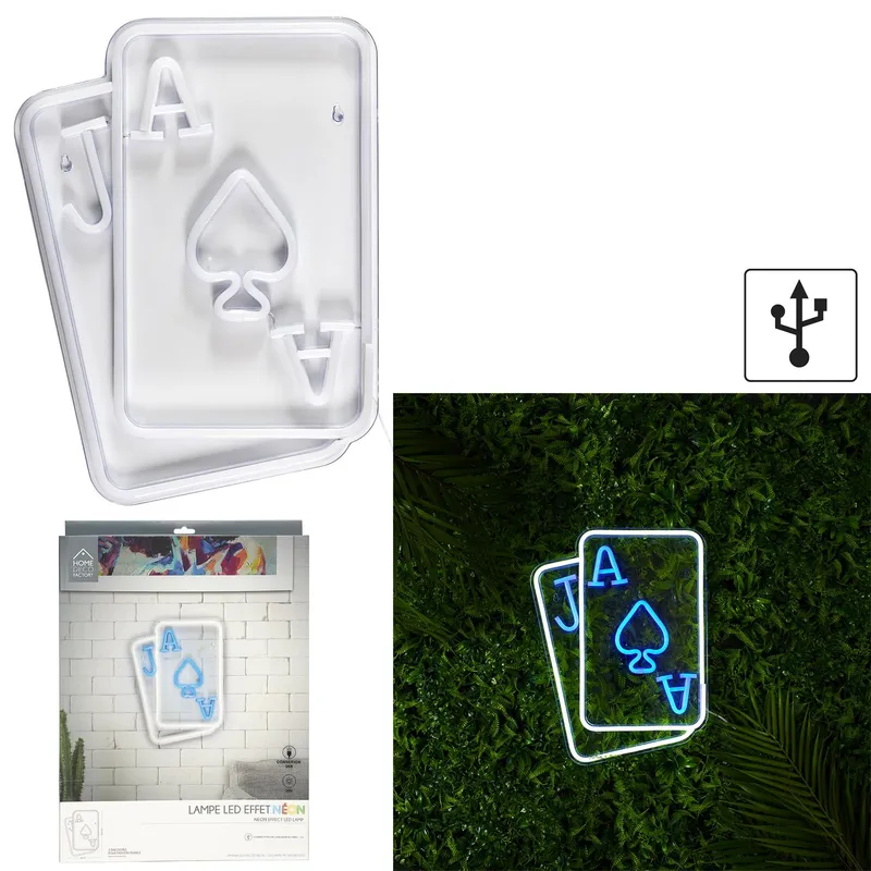 Lampa Karta Neon LED MEBLIVA – Nowoczesna - Multikolor