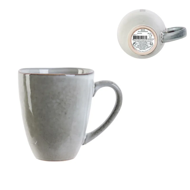 Kubek Villena 300ml MEBLIVA Ceramika Skandynawski - Szary