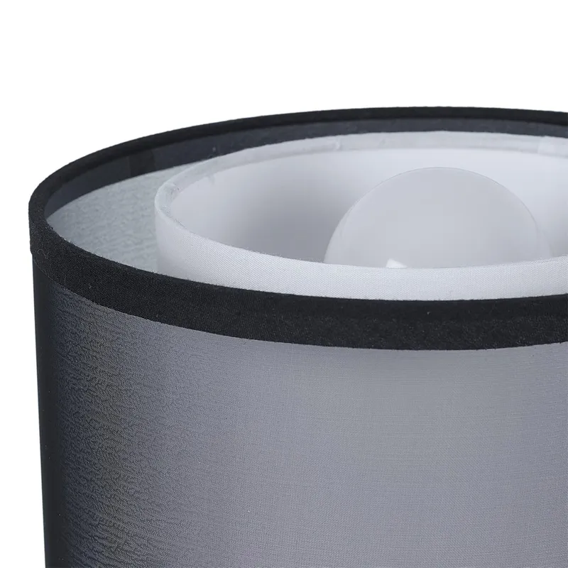 Lampa Stołowa MEBLIVA Z Podwójnym Kloszem, Metal, Skandynawski Styl - Szara