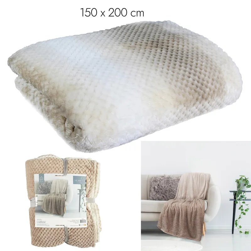 Koc MEBLIVA Honey Poliester 150x220cm - Beżowy