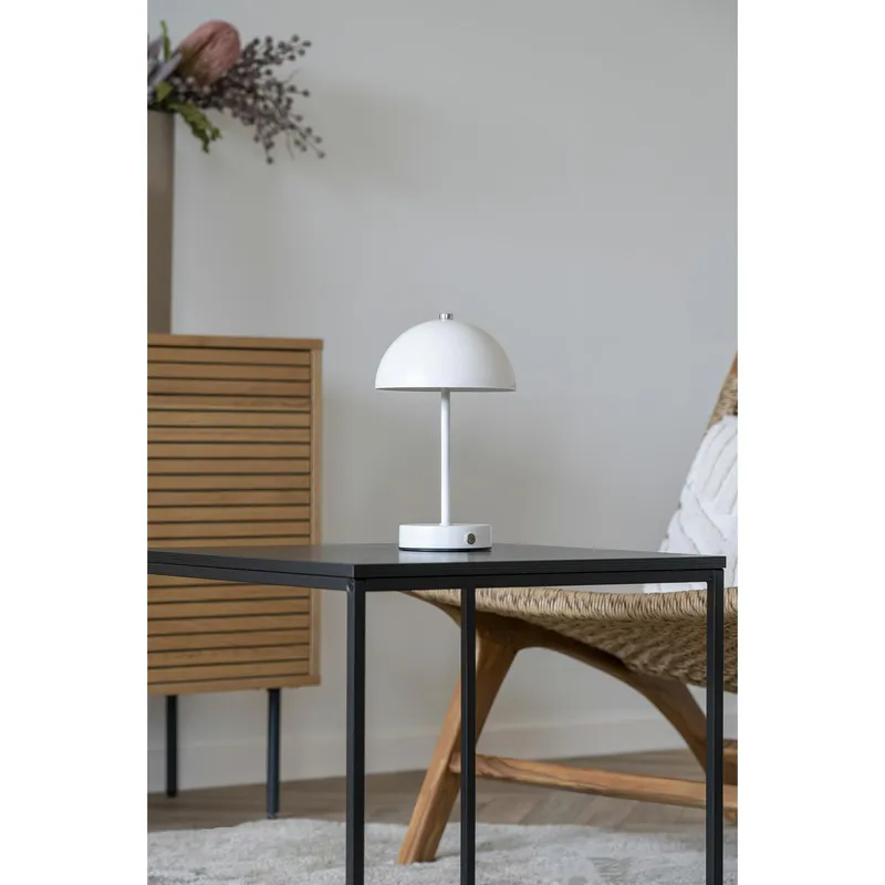 Lampka Stołowa MEBLIVA Holt LED, Nowoczesna, Metal - Biała