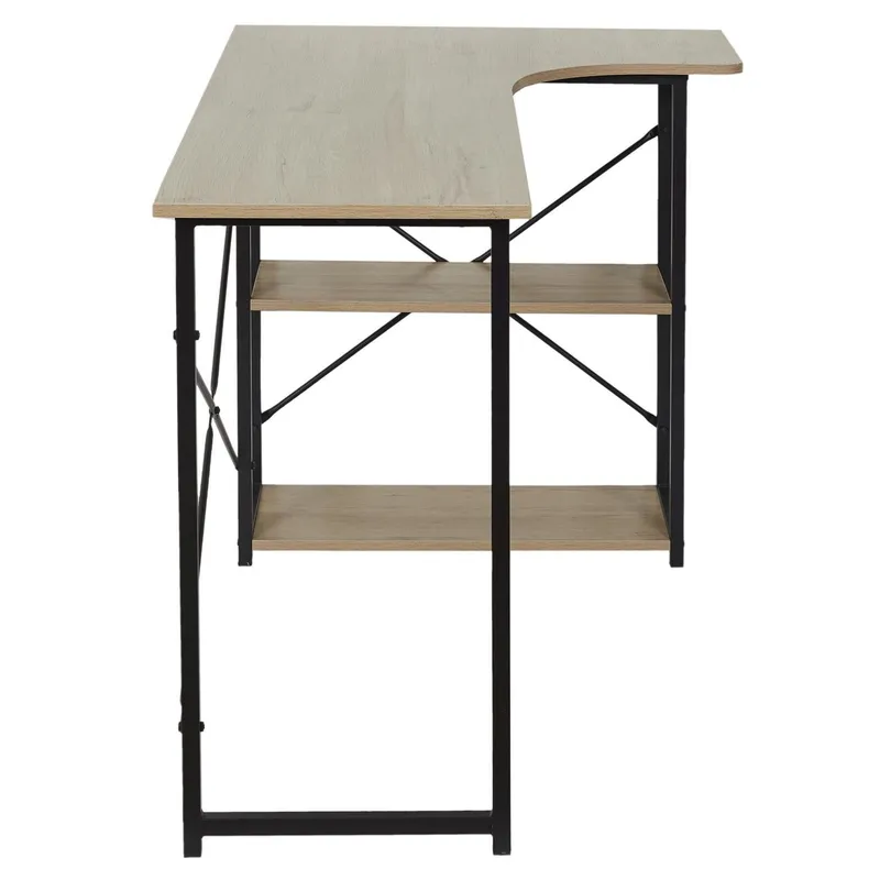 Biurko Narożne MEBLIVA Stand, 120x74 cm, Industrialny - Czarny