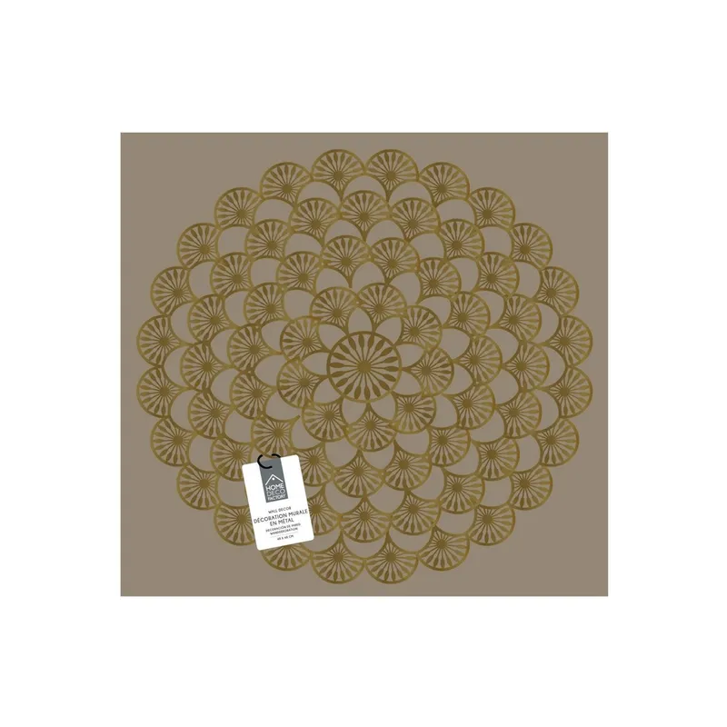 Dekoracja Ścienna MEBLIVA Mandala Metal Glamour - Złota