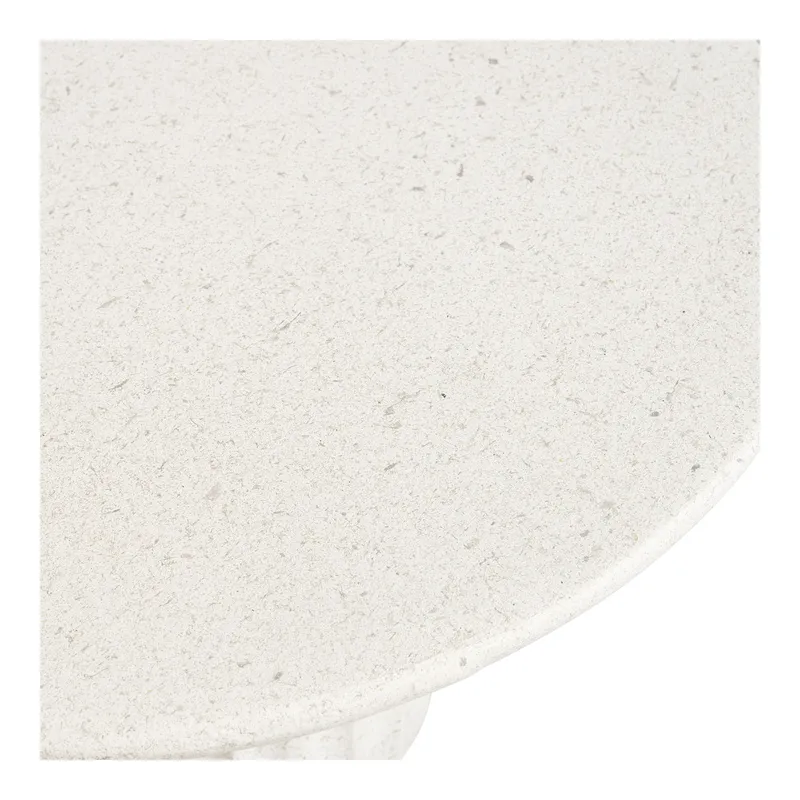 Stolik Kawowy MEBLIVA Newtown Cement Okrągły 40 cm - Biały