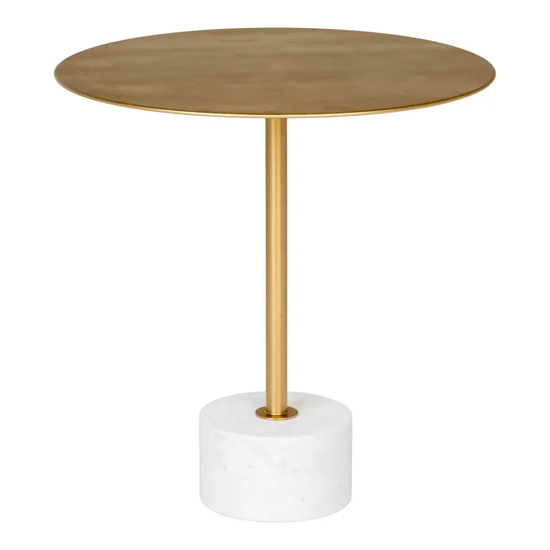 Stolik Kawowy MEBLIVA Lecco 51cm Metal Glamour - Złoty