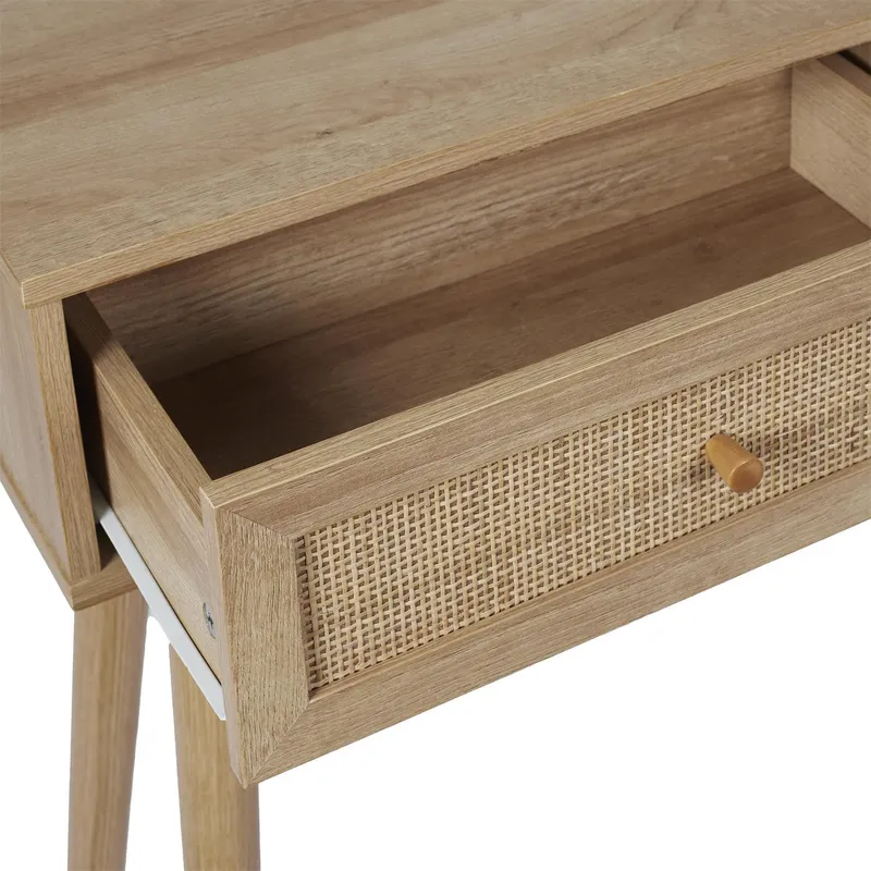 Konsola MEBLIVA Bali Rattanowa 100x81 cm - Naturalna