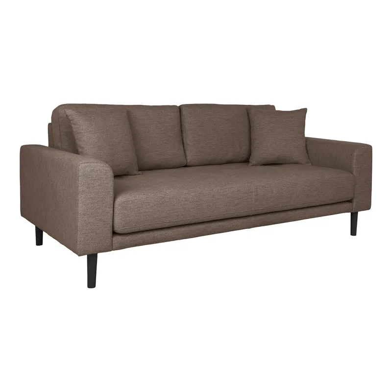 Sofa MEBLIVA Lido 2,5 Nierozkładana, Skandynawska - Brązowa