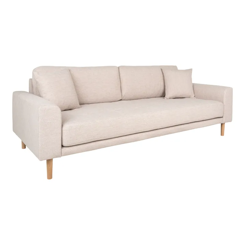 Sofa MEBLIVA Lido 3, Poliester, Skandynawska 210 cm - Beżowa