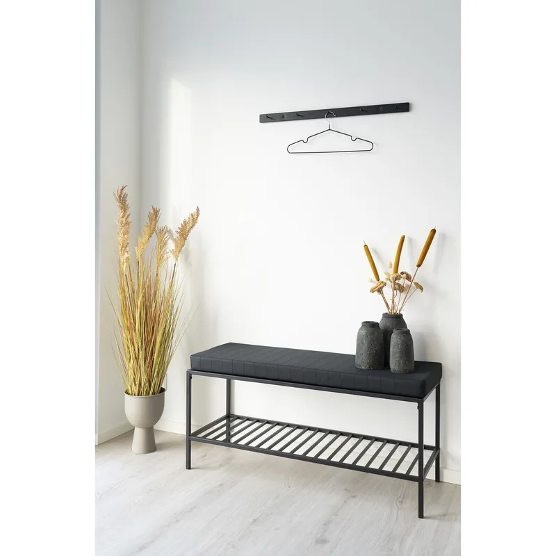 Wieszak Ścienny MEBLIVA Vita Slim Metal 70 cm - Czarny