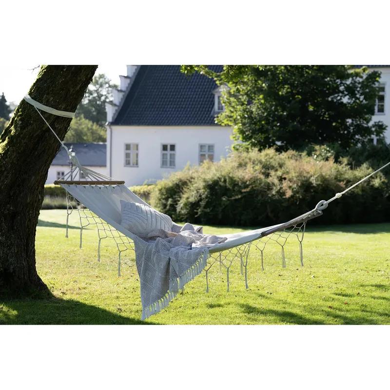 Hamak Ogrodowy GARDIVA Edessa, Bawełna, 80×200 cm - Biały