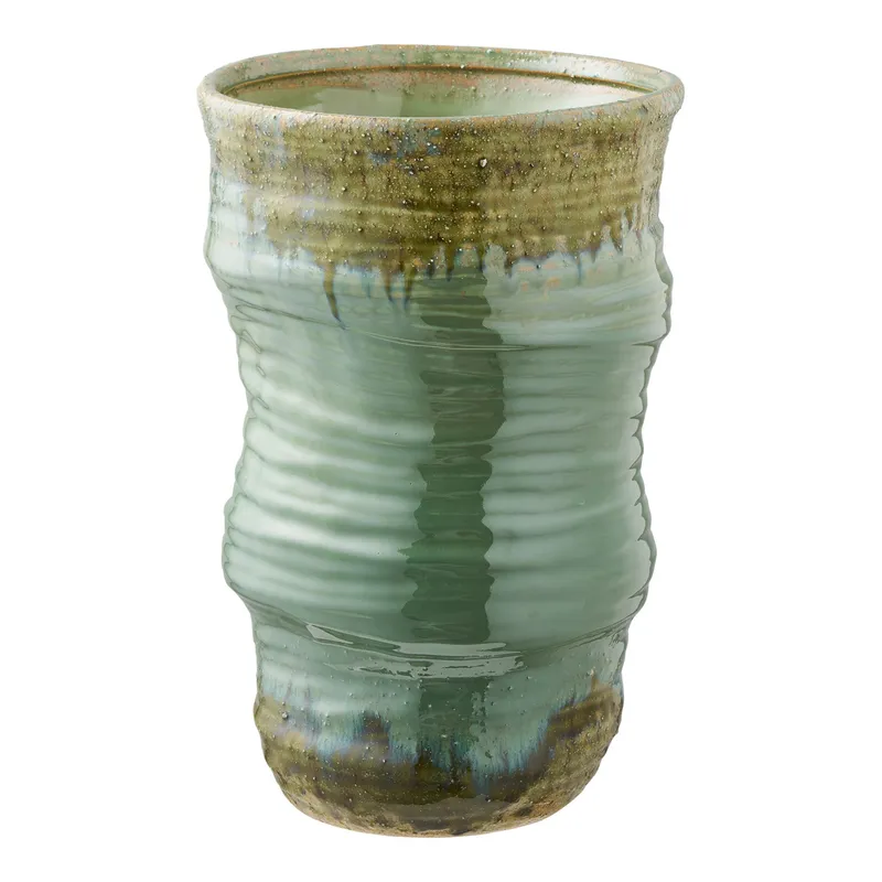 Wazon Toran MEBLIVA Ceramiczny, Okrągły 34,5 cm - Zielony