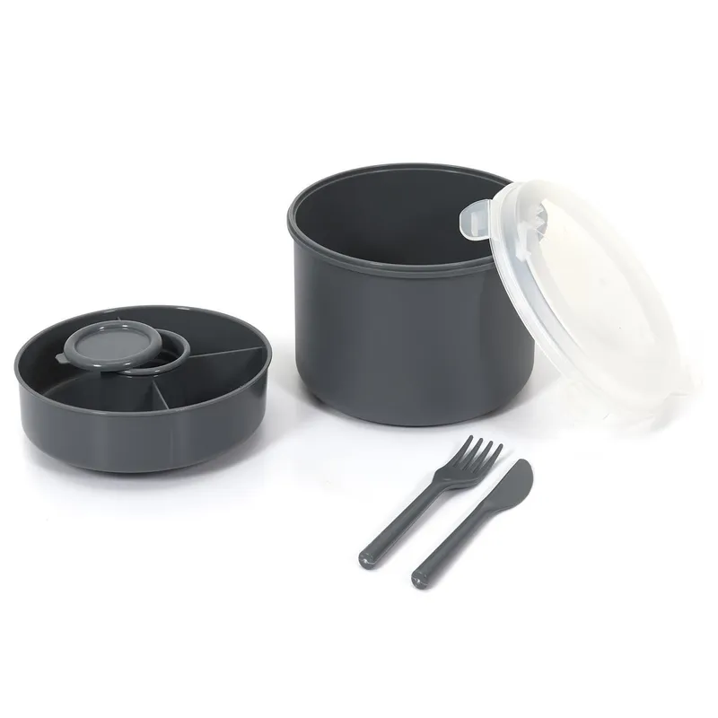 Lunch Box Round MEBLIVA 1,4l - Antracytowy
