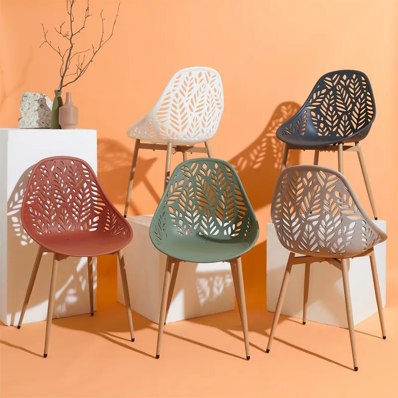 Krzesło MEBLIVA Lucena Nowoczesne Z Tworzywa - Szary