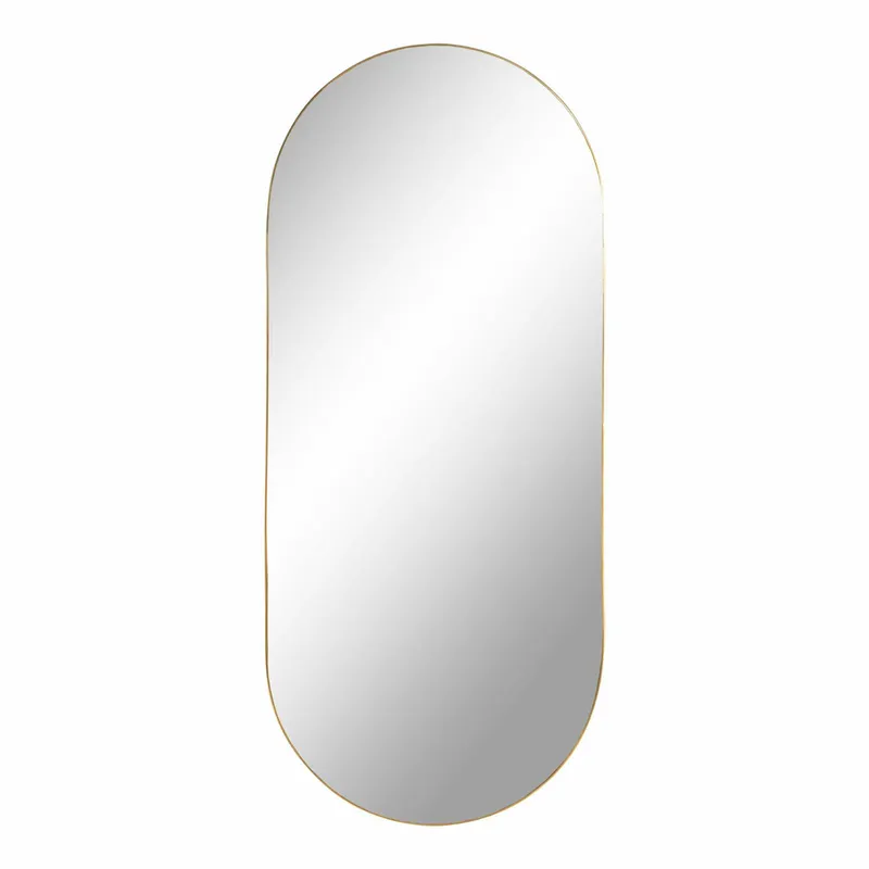 Lustro Jersey MEBLIVA Owalne, Skandynawskie, 80x35 cm - Złoty