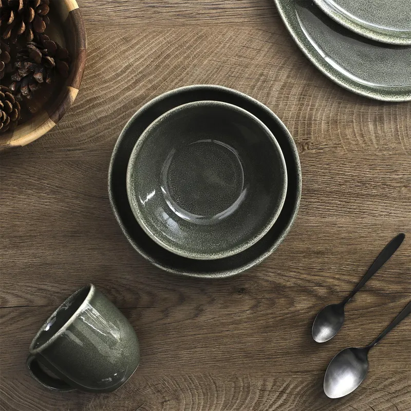 Kubek MEBLIVA Black Forest Ceramiczny 300ml - Szary