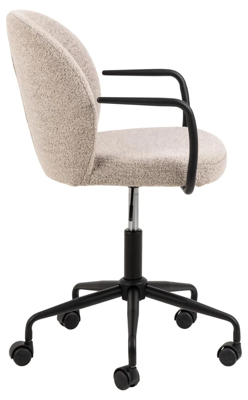 Fotel Biurowy MEBLIVA Patricia Monza 60, Bouclé Ergonomiczny - Beżowy