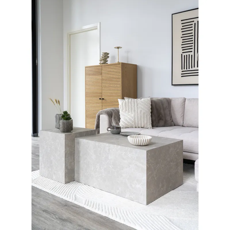 Stolik Kawowy MEBLIVA Prague 60x80cm, Płyta MDF - Szary