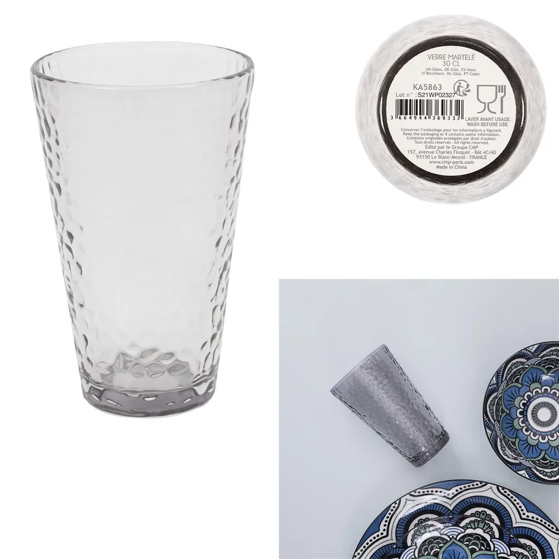 Szklanka MEBLIVA Zekrit Szkło 300ml - Szary
