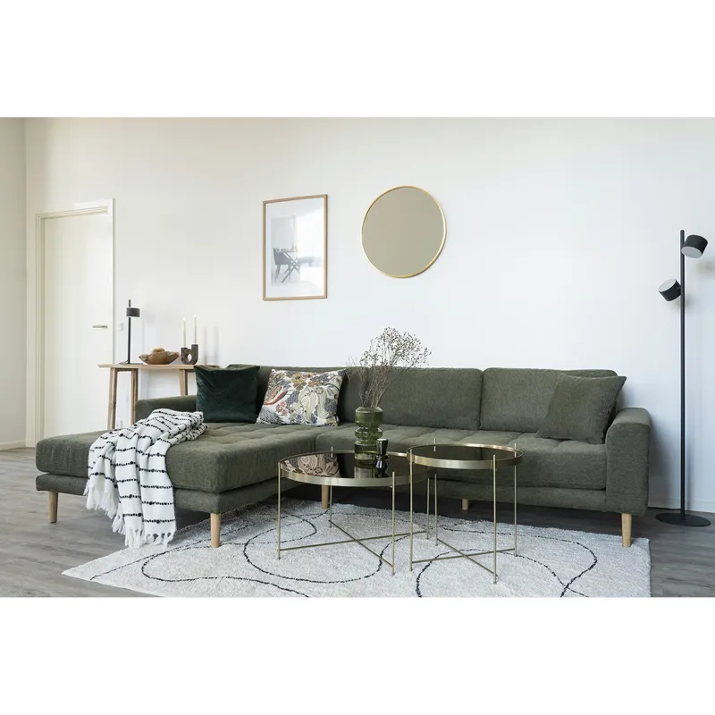 Lustro MEBLIVA Madrid Okrągłe 60cm, Aluminiowa Rama - Złote