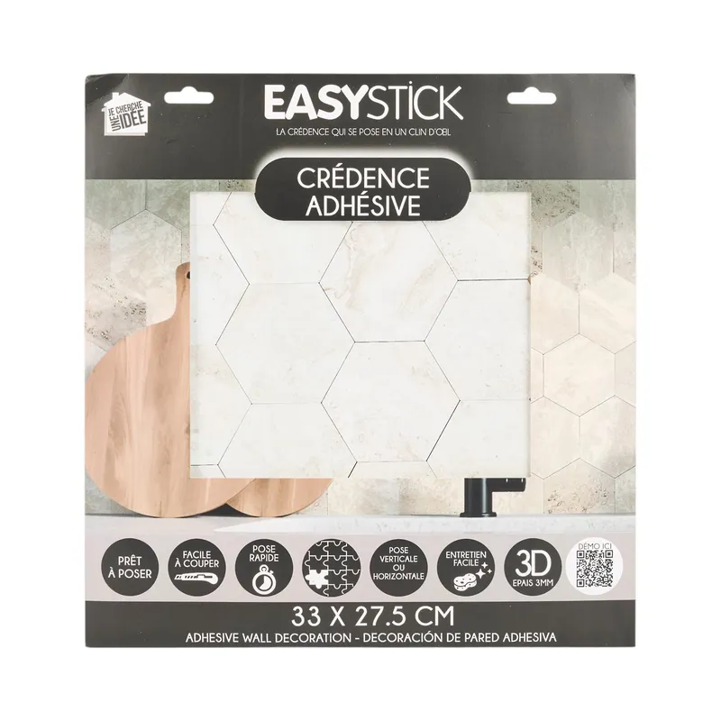 Panel Winylowy Samoprzylepny MEBLIVA Easy Stick – Heksagon - Beżowy