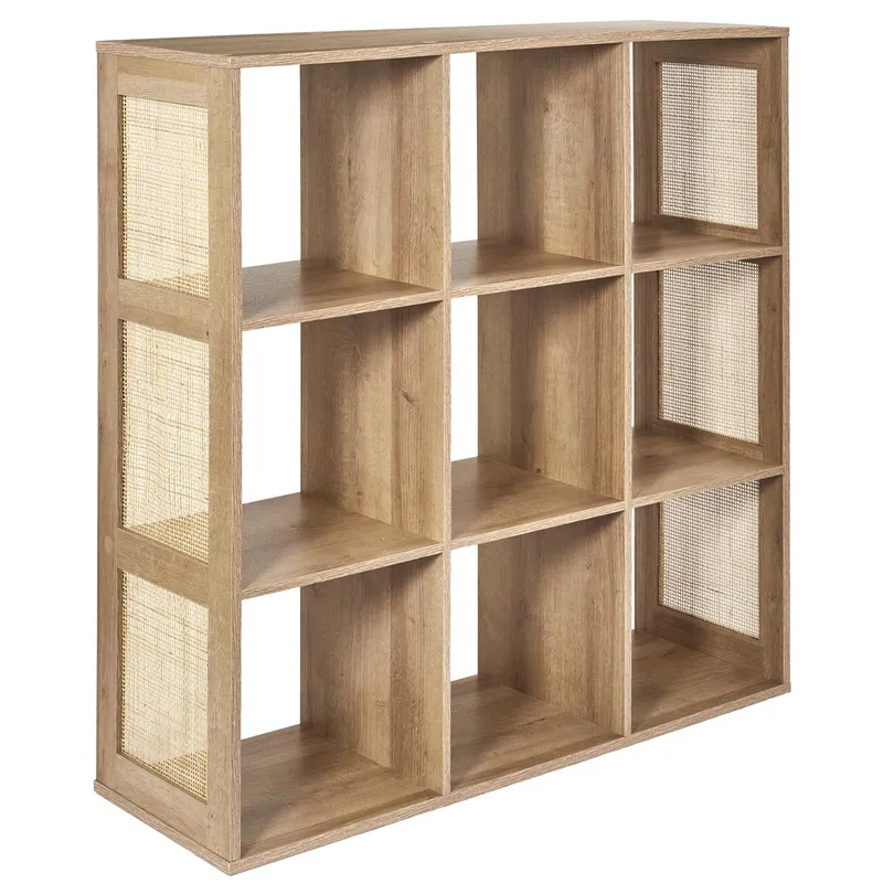 Regał MEBLIVA Kali 9 Półek, MDF Naturalny - 99x99,6 cm