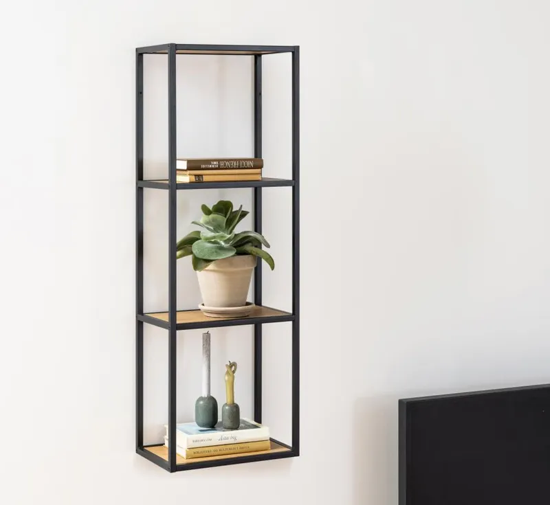 Szafka Na Książki MEBLIVA Seaford I, MDF, Nowoczesny Design - Naturalny