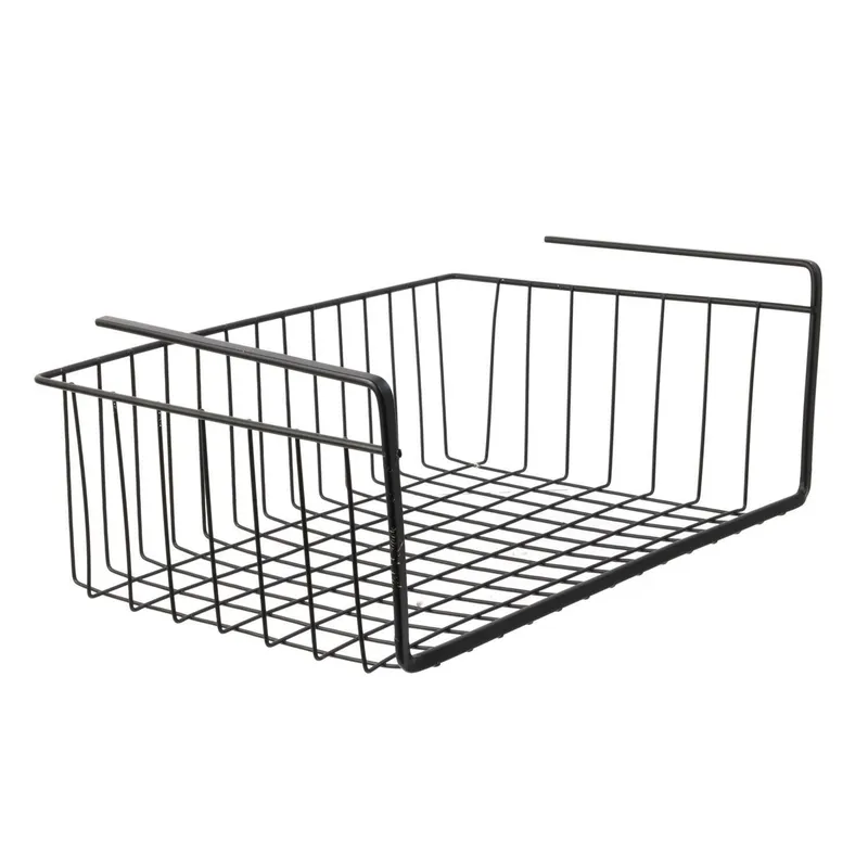 Organizer MEBLIVA Podwieszany Kosz Podpółkowy M Metal - Czarny