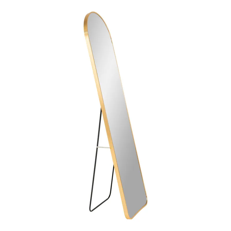 Lustro Stojące MEBLIVA Madrid Owalny 150 cm Metal - Złoty