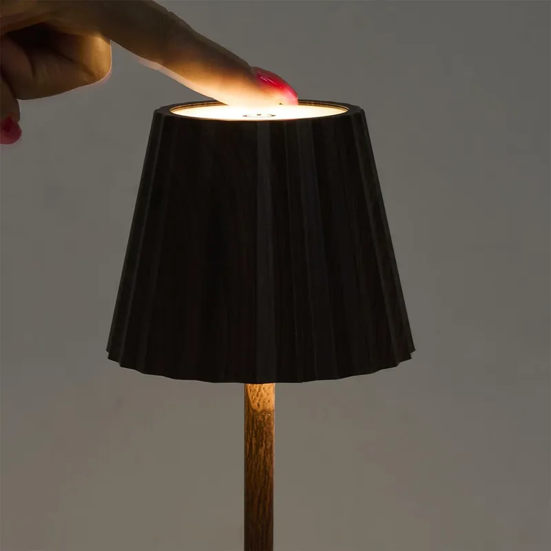 Lampka Stołowa MEBLIVA Blanca LED Minimalistyczna - Brązowa