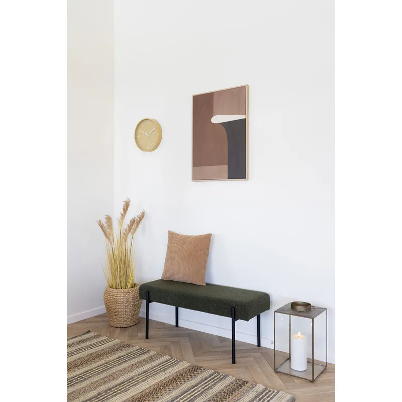 Ławka MEBLIVA Swindon Boucle 100 cm - Zielona
