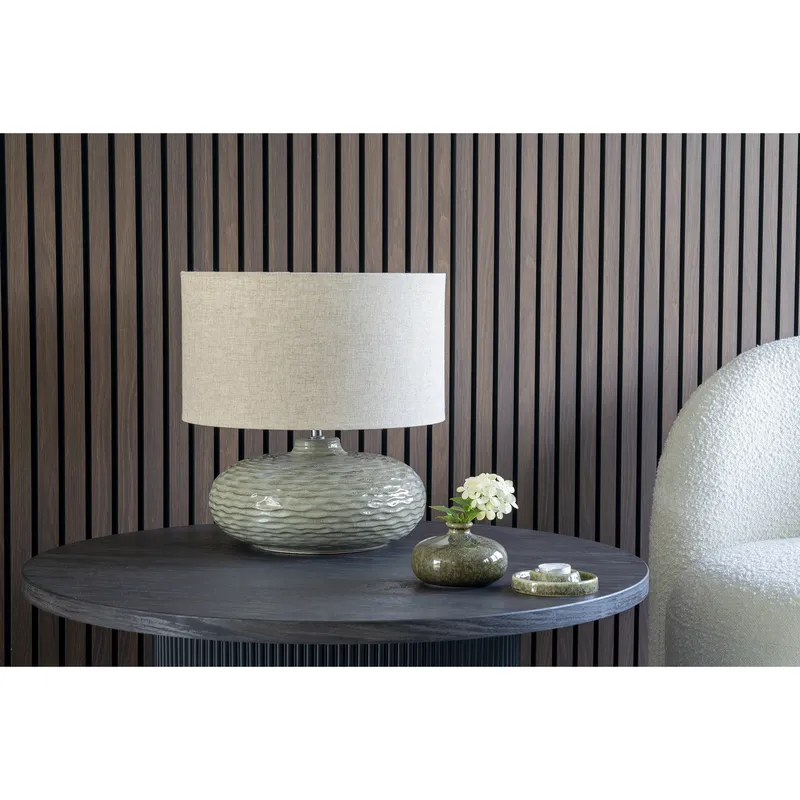 Lampka Stołowa MEBLIVA Oldham Ceramiczna, Boho, 44 cm - Zielona