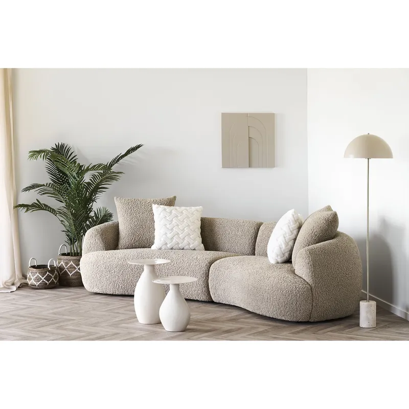 Zestaw 2 Koszy MEBLIVA Altea Włókno Naturalne Boho - Naturalny