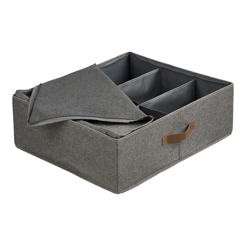 Organizer Na Ubrania MEBLIVA Noto Duży, Poliester, 56x47x18 cm - Szary