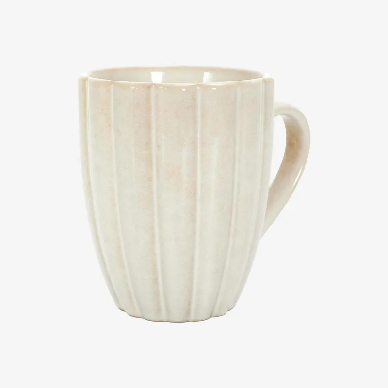Kubek Ceramiczny MEBLIVA Vlora, 300ml, Boho - Beżowy