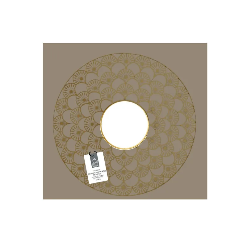 Lustro Mandala MEBLIVA 69cm Okrągłe Metal - Złoty