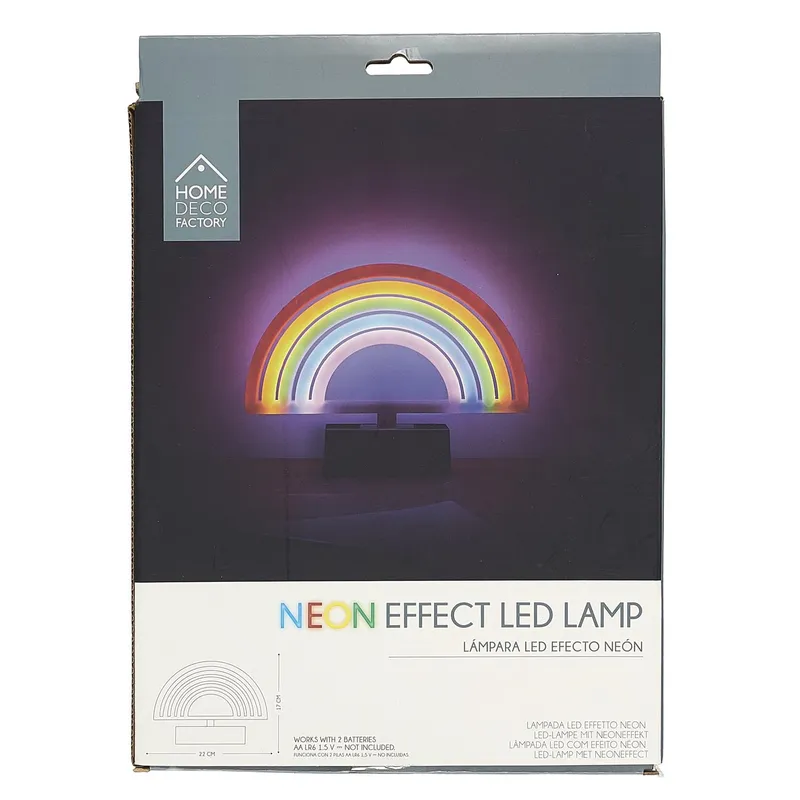 Lampa Stołowa MEBLIVA Rainbow LED Z Efektem Neonu - Biała