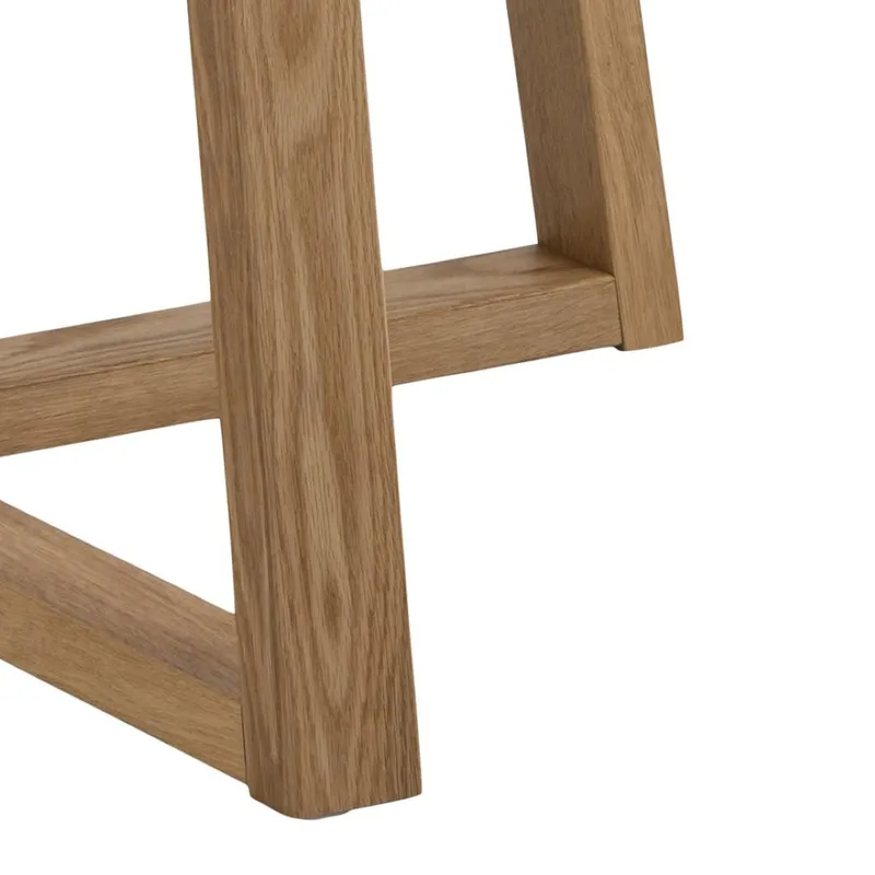 Stół MEBLIVA Malika 120cm Dąb Okrągły - Naturalny Ciemny