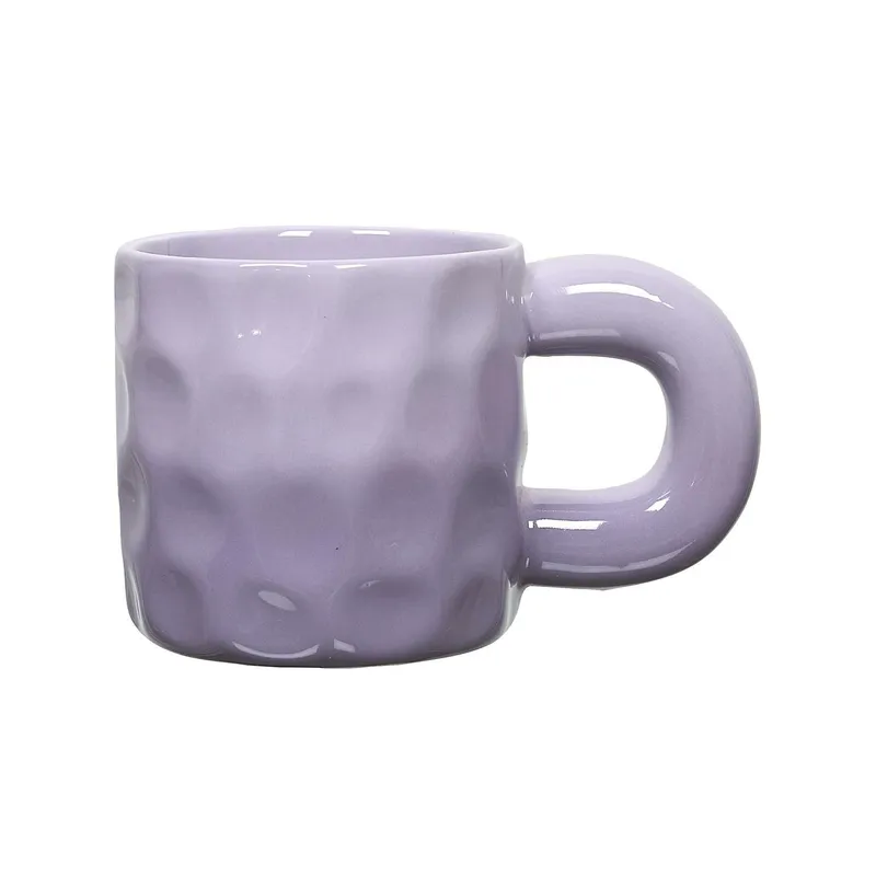 Kubek Ceramiczny MEBLIVA Chubby, Szkliwiona Ceramika - Fioletowy