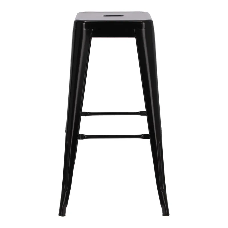 Hoker Barowy MEBLIVA Paris 75cm, Metal Nowoczesny - Czarny