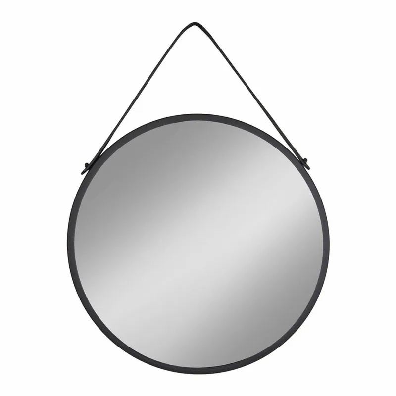Lustro MEBLIVA Trapani 60cm, Okrągłe W Aluminiowej Ramie - Czarny