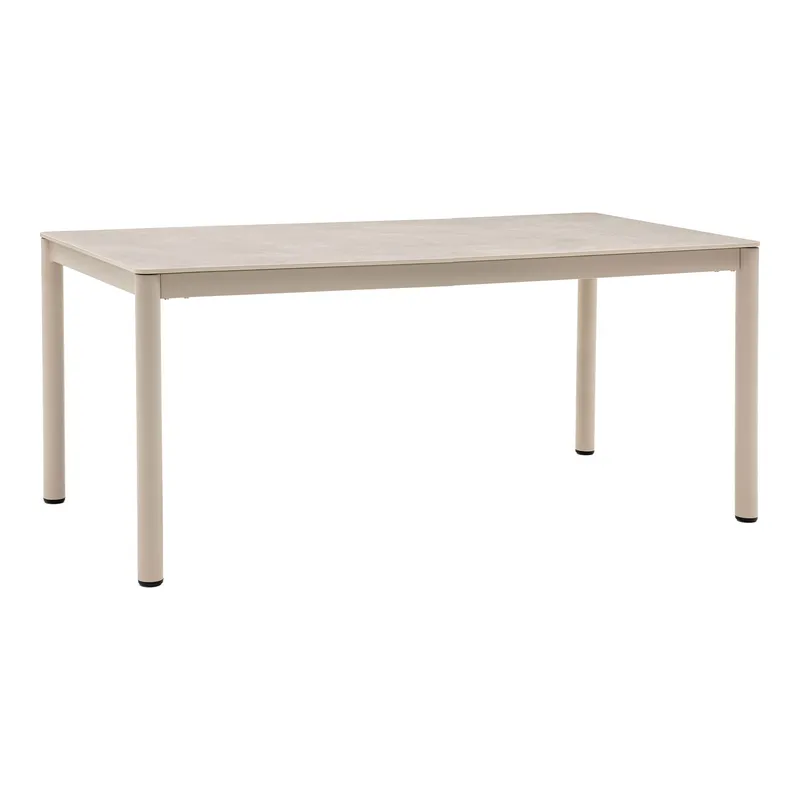 Stół MEBLIVA Alcudia Aluminium/Ceramika 200x90 cm - Piaskowy