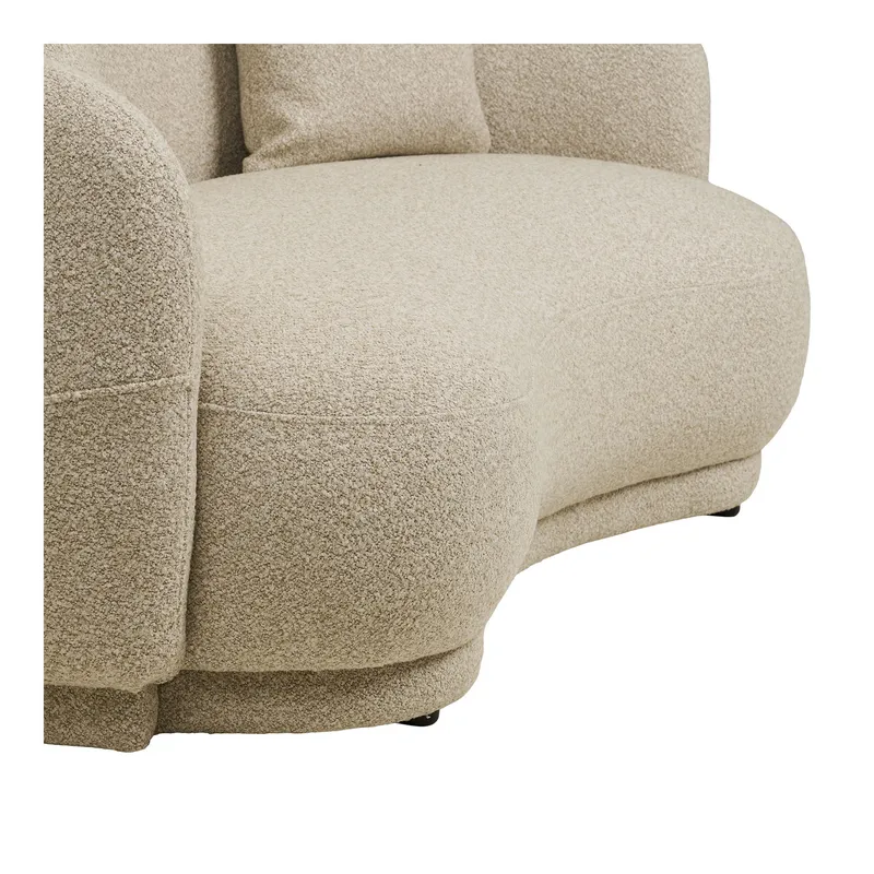 Sofa MEBLIVA Hawkes 2,5-OSOBOWA, Aksamit Nowoczesny - Piaskowa