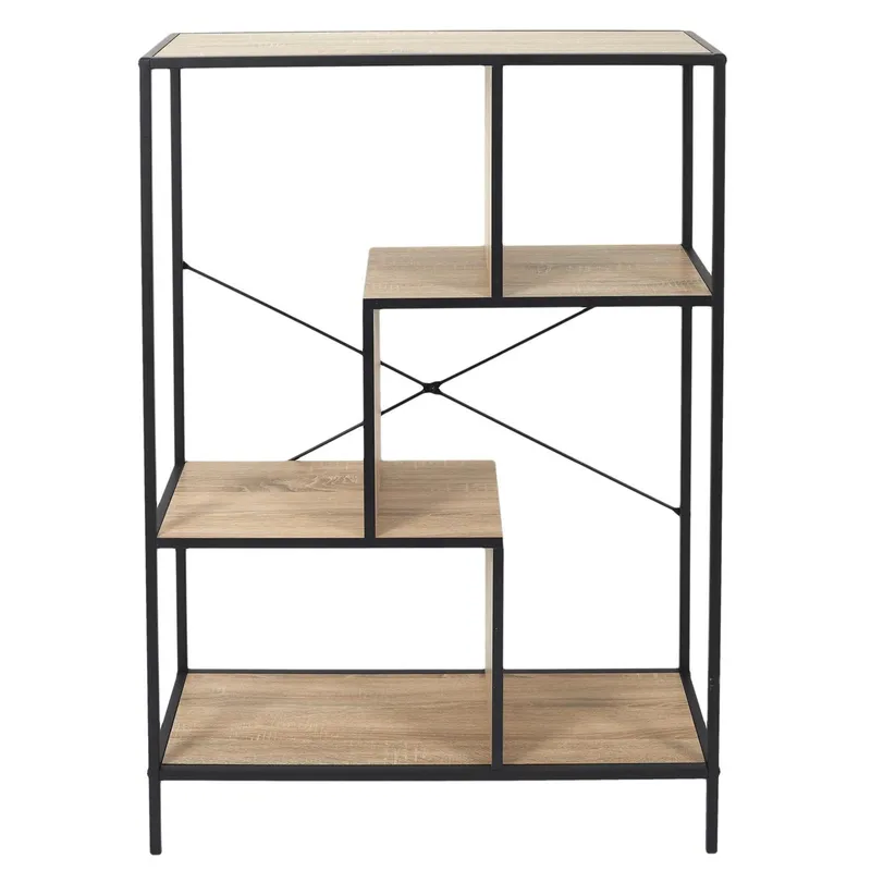 Regał MEBLIVA Rack M, Metal I MDF, Nowoczesny - Biały